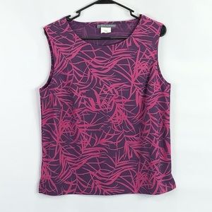 Jessica Holbrook Sleeveless stretch Blouse Vtg women’s size medium